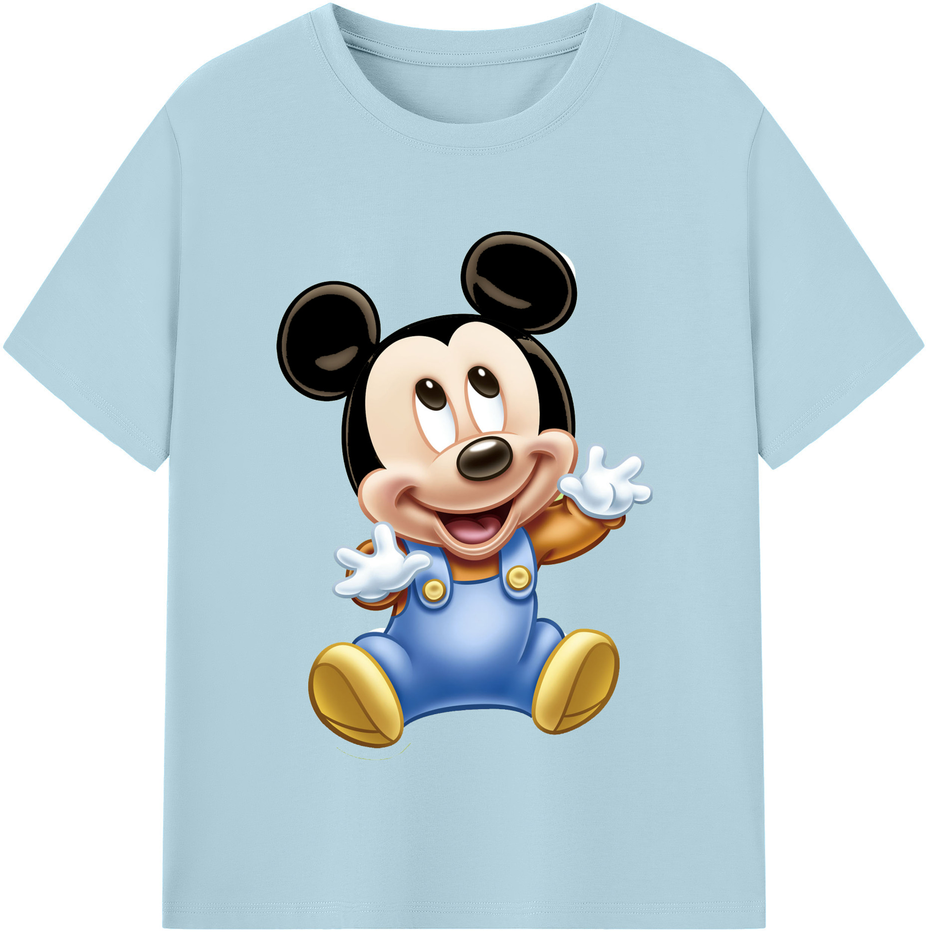 （画像用） ミッキーマウス Mickey Mouse 綿100％半袖Tシャツ（フロントプリント）